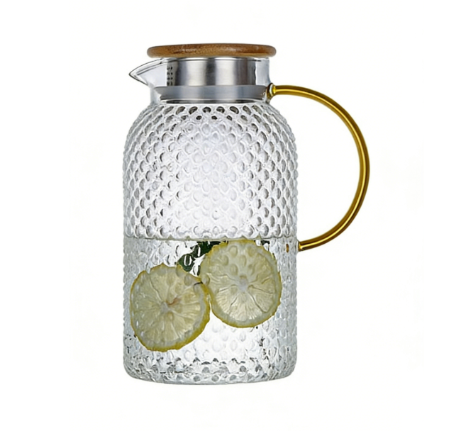 Thermal Glass Chilled Water Jug with Stone Design