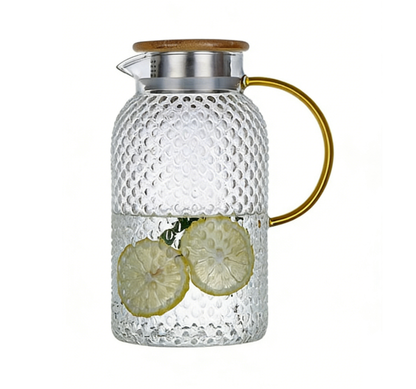 Thermal Glass Chilled Water Jug with Stone Design