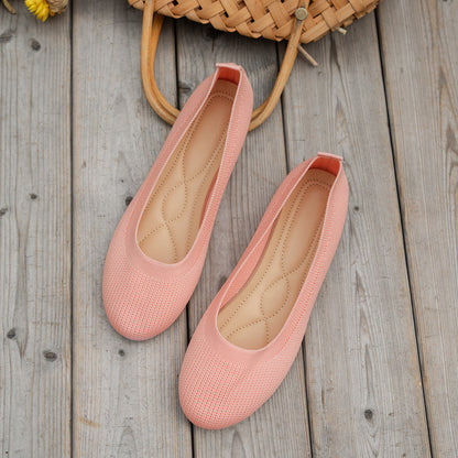 Comfortable Round Toe Bean Flats