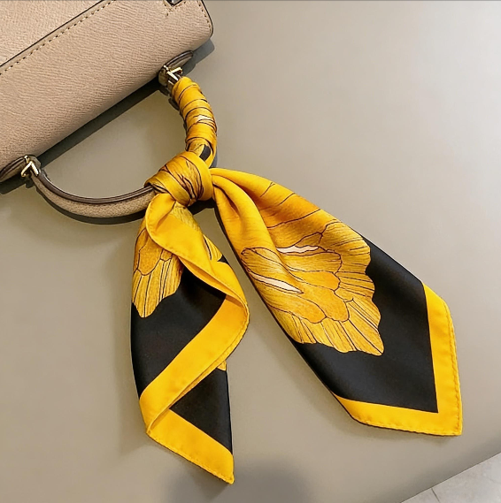 Vintage Inspired Faux Silk Korean Scarf
