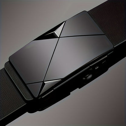 Premium Leather Belt for Men - Adjustable Brown Strap - Cofik