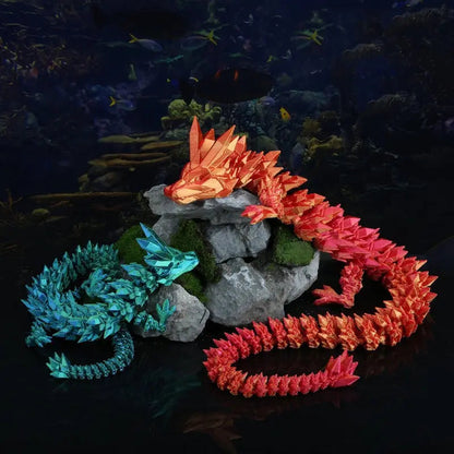 Flexible 3D Dragon Figurine Toy
