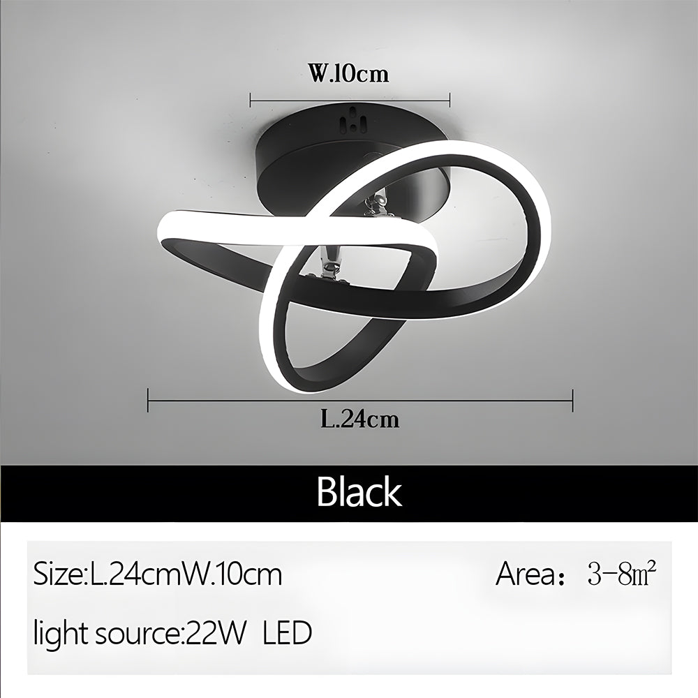 Modern Black LED Ceiling Light Fixture