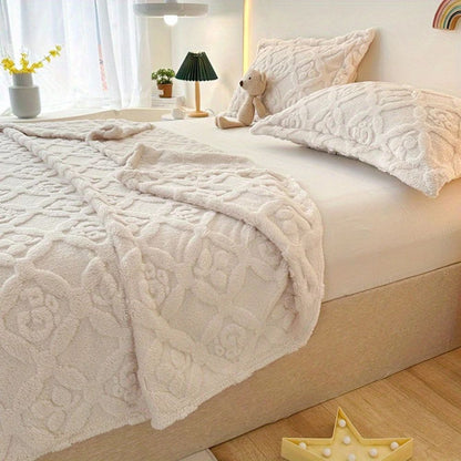 Plush Embroidered Fleece Blanket