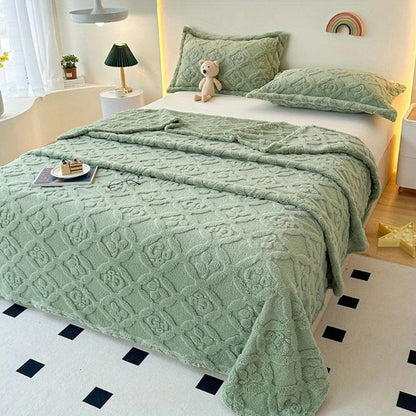 Plush Embroidered Fleece Blanket