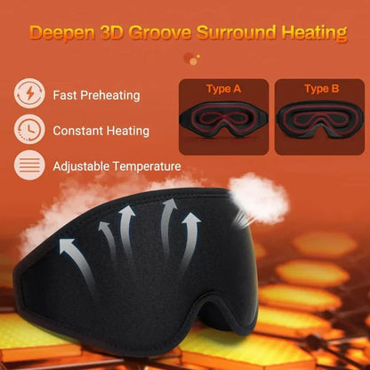 Warm Relaxing Eye Mask with Heat Therapy & Adjustable Temp