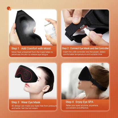 Warm Relaxing Eye Mask with Heat Therapy & Adjustable Temp
