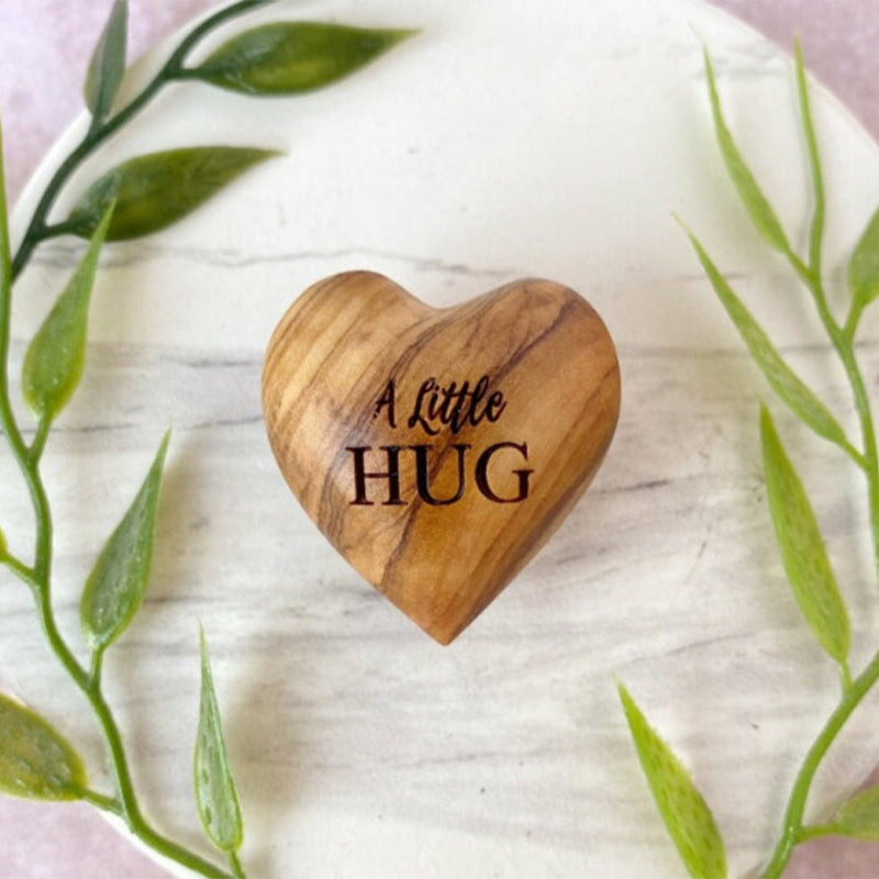Mini Wooden Heart Charm Token