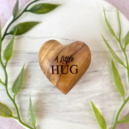 Mini Wooden Heart Charm Token