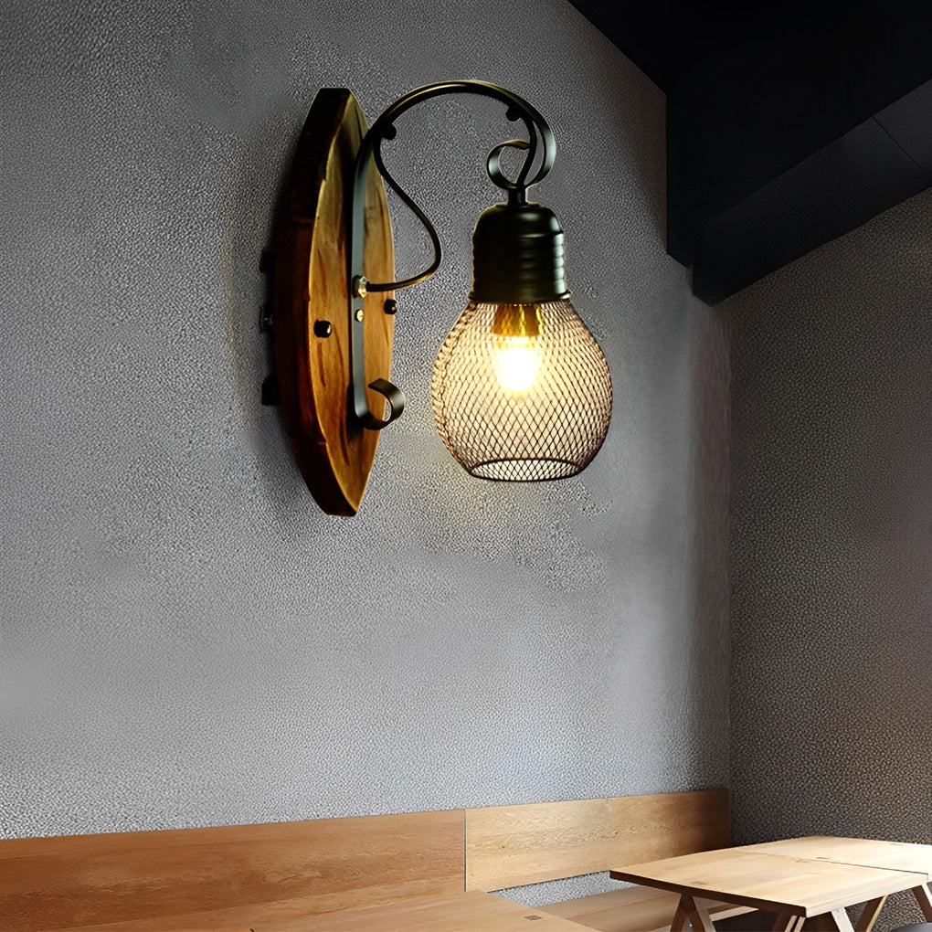 Vintage Metal Cage Pendant Wall Light - Cofik