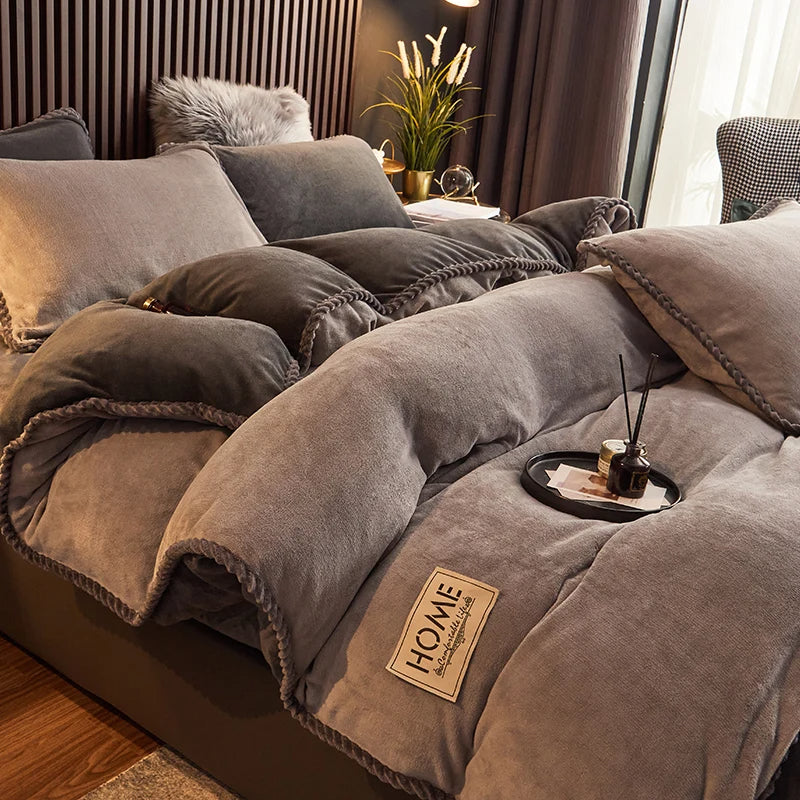 Soft Velvet King Size Bedding Set