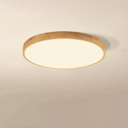 Sleek Wood LED Ceiling Light 24 Adjustable Warm White