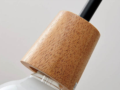 Stylish Wooden Glass Pendant Ceiling Light