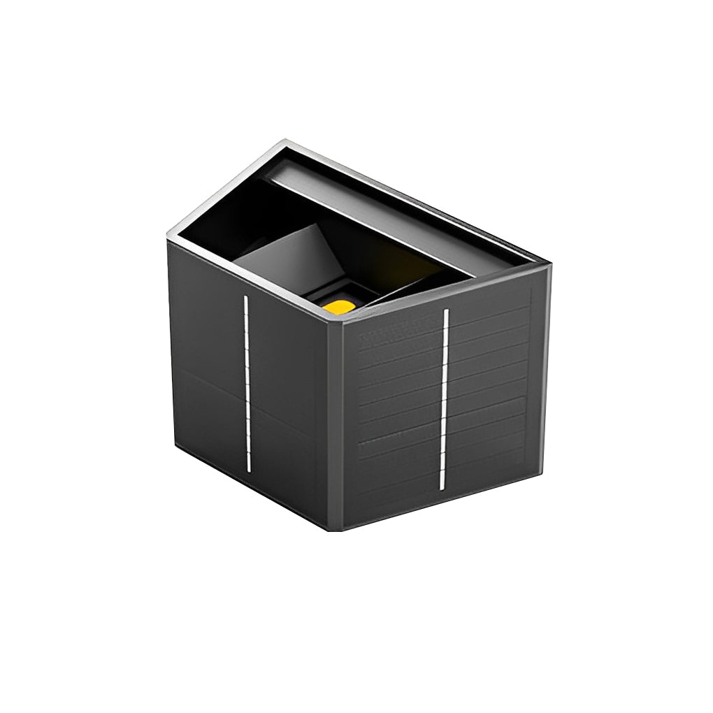 Outdoor LED Solar Powered Black Wall Lamps