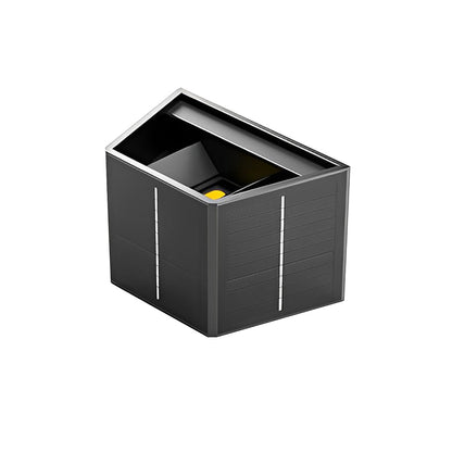 Outdoor LED Solar Powered Black Wall Lamps