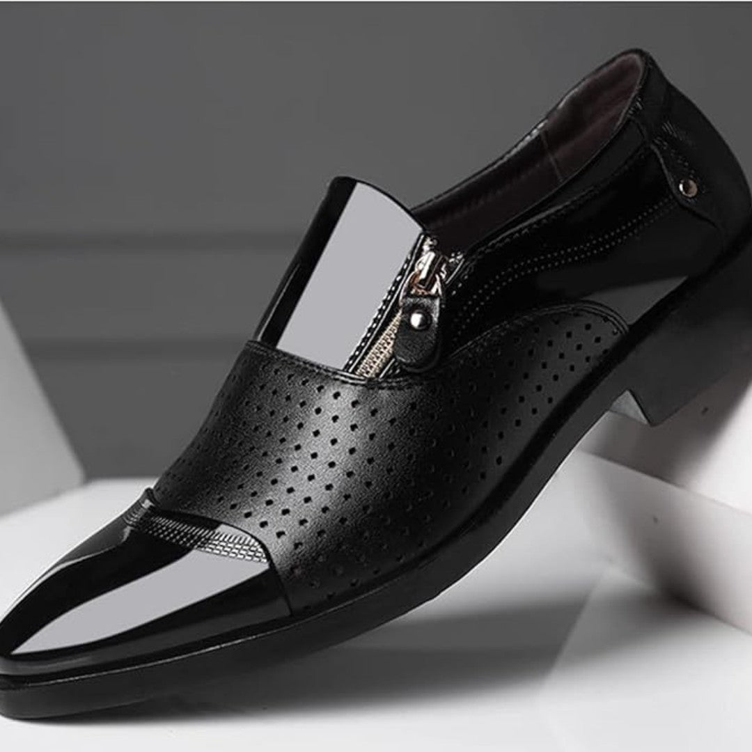 Sleek High Heel Ankle Shoes with Zipper Closure