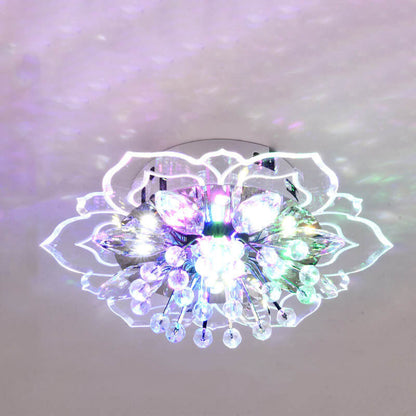 Elegant Crystal LED Flush Mount Ceiling Light