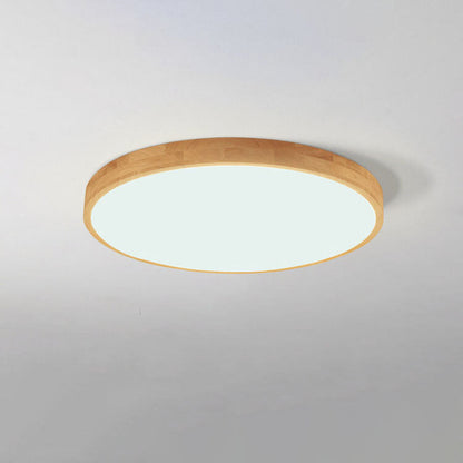 Sleek Wood LED Ceiling Light 24 Adjustable Warm White