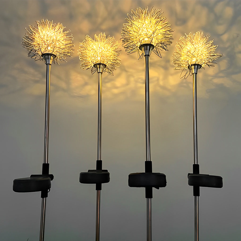 2 Pack Metal Solar Garden Lights Outdoor Waterproof Decor