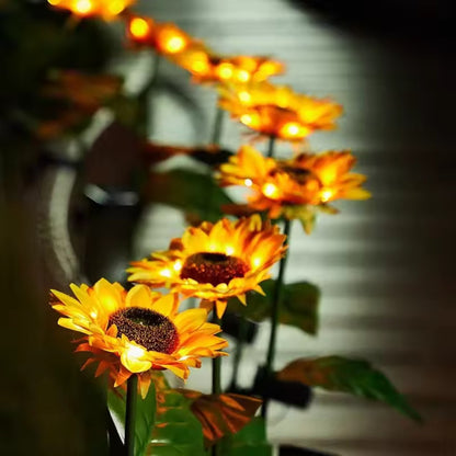 Bright Solar Powered Garden Flower Light