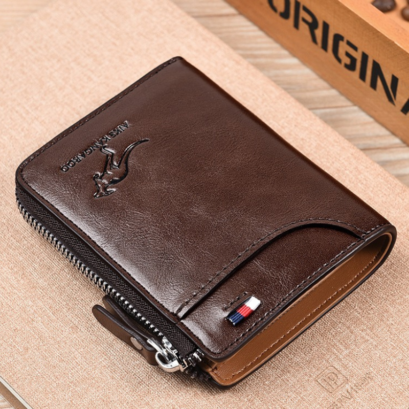 Secure Men's Leather RFID Blocking Wallet