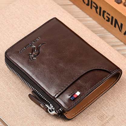 Secure Men's Leather RFID Blocking Wallet