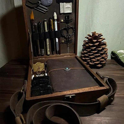 Vintage Wooden A5 Notebook Box
