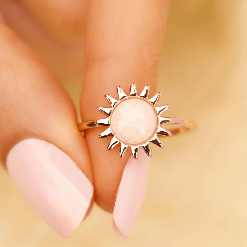 Shining Gold Sun Ring