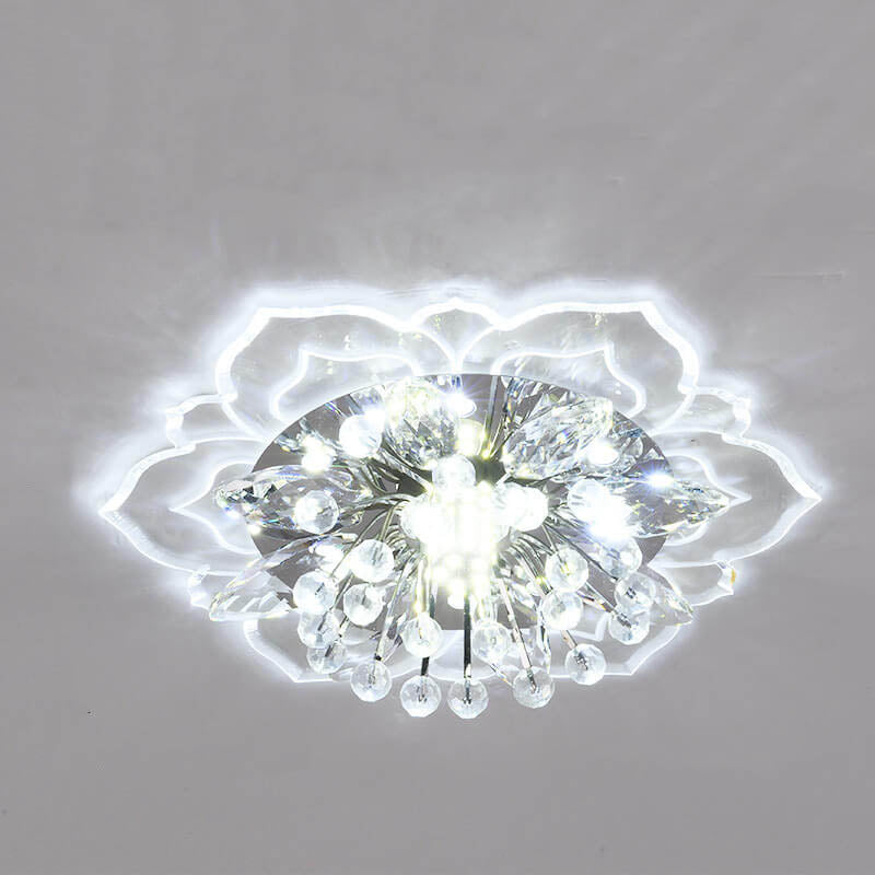 Elegant Crystal LED Flush Mount Ceiling Light