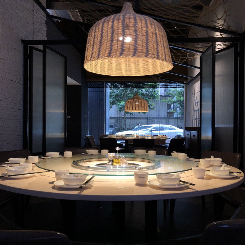 Natural Woven Pendant Lamp for Kitchen Island