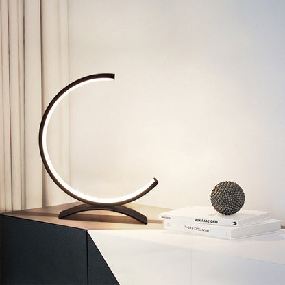 Contemporary Round LED Side Table Lamp