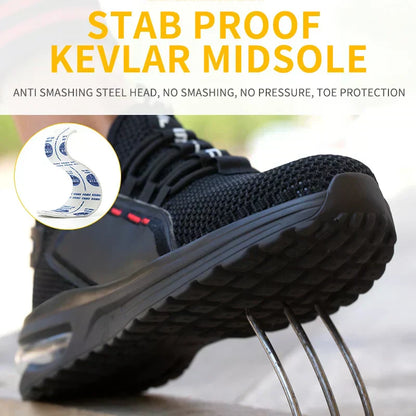 Lightweight Steel Toe Work Boots with Slip Resistant Soles