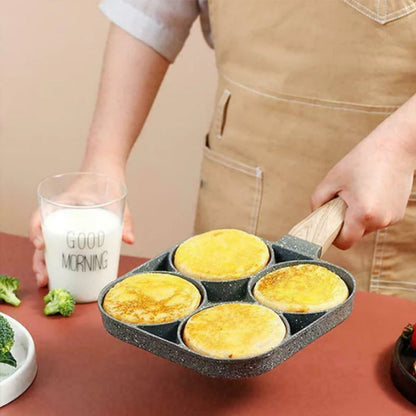 Non-Stick Four Egg Pan, Easy Breakfast Frying Skillet