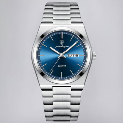 Luxury Green Face Date Stainless Steel Watch
