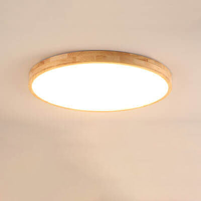 Sleek Wood LED Ceiling Light 24 Adjustable Warm White