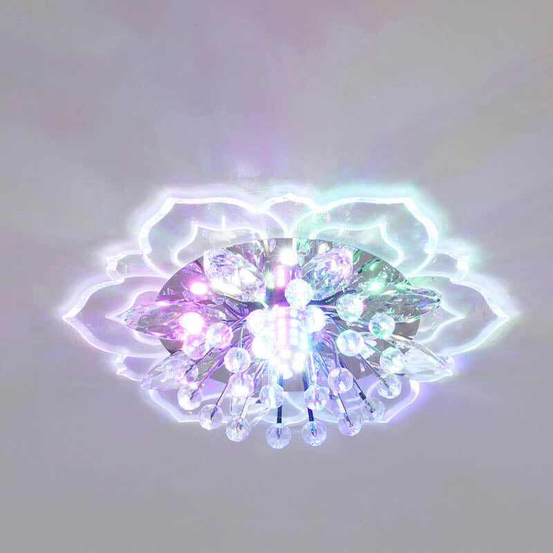 Elegant Crystal LED Flush Mount Ceiling Light