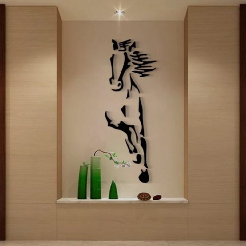 Stunning 3D Horse Wall Art Mirror Sticker Decoration