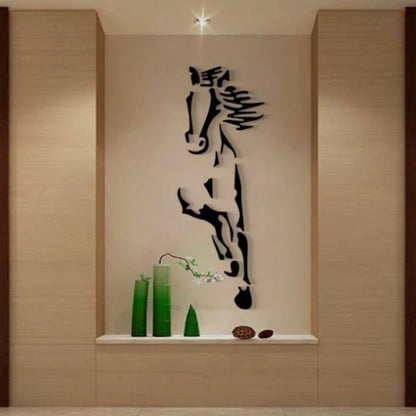 Stunning 3D Horse Wall Art Mirror Sticker Decoration