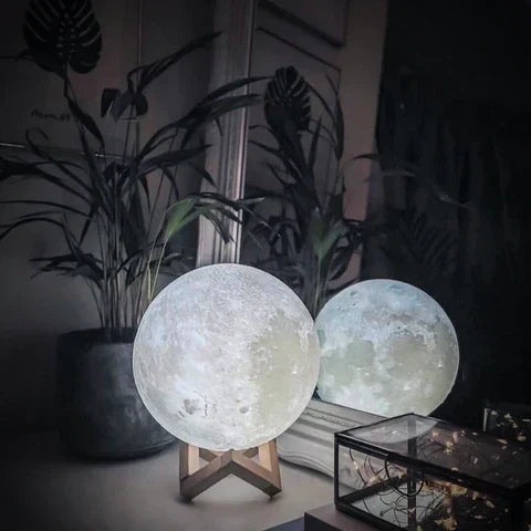 Sleek Moon Table Lamp with Wireless Control