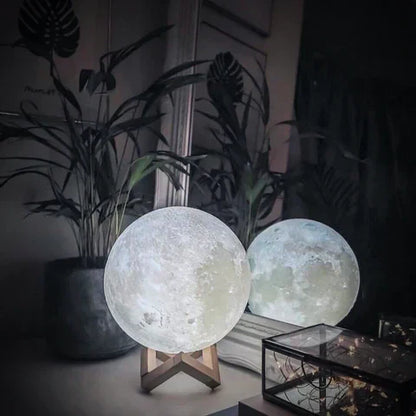 Sleek Moon Table Lamp with Wireless Control