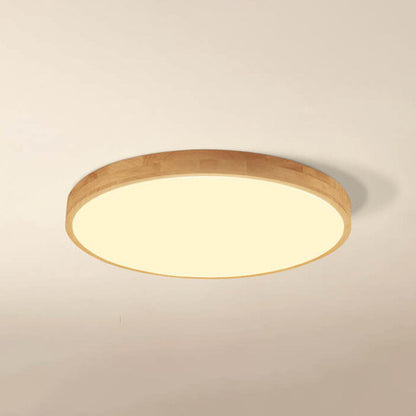 Sleek Wood LED Ceiling Light 24 Adjustable Warm White