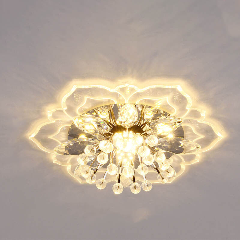Elegant Crystal LED Flush Mount Ceiling Light