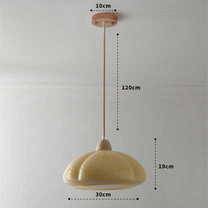 Classic Hanging Glass Pumpkin Lamp