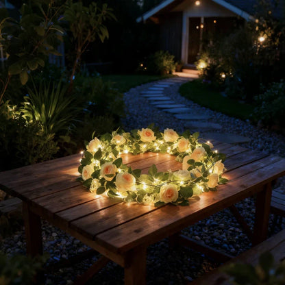 Floral String Table Lamp