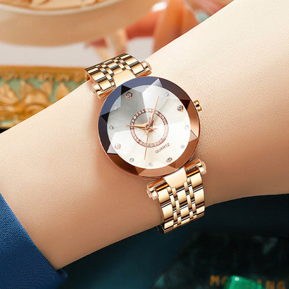 Glittering Diamond Face Women's Water Resistant Watch