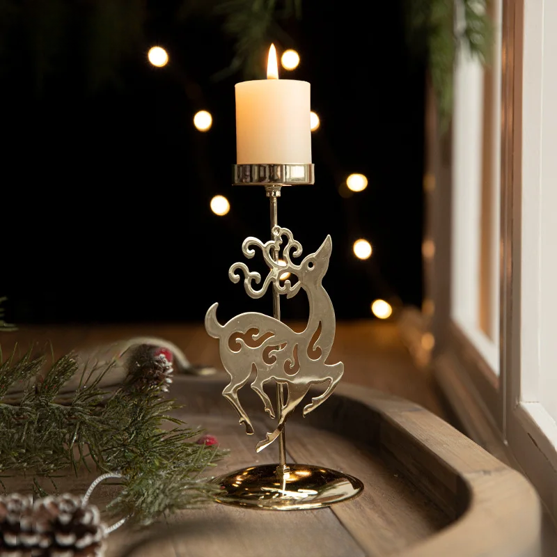 Holiday Candle Holders Star Tree Design