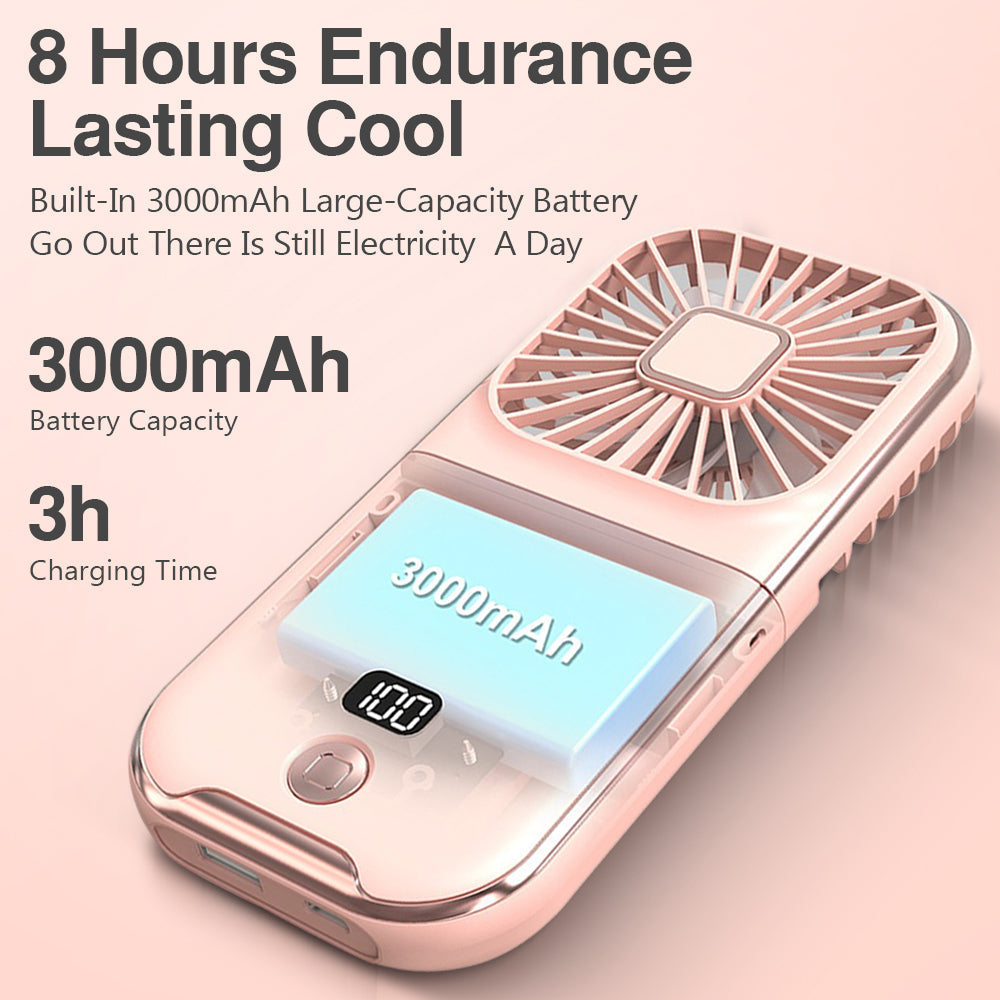 Compact Rechargeable Phone Cooling Fan Stand