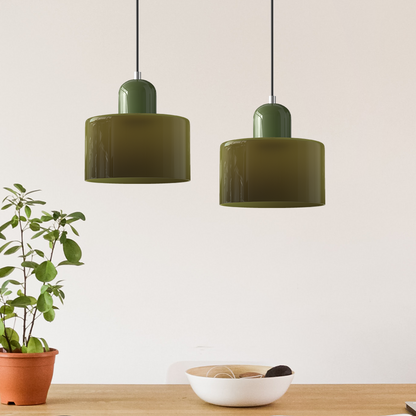 Sleek Contemporary Glass Pendant Light For Kitchen Island