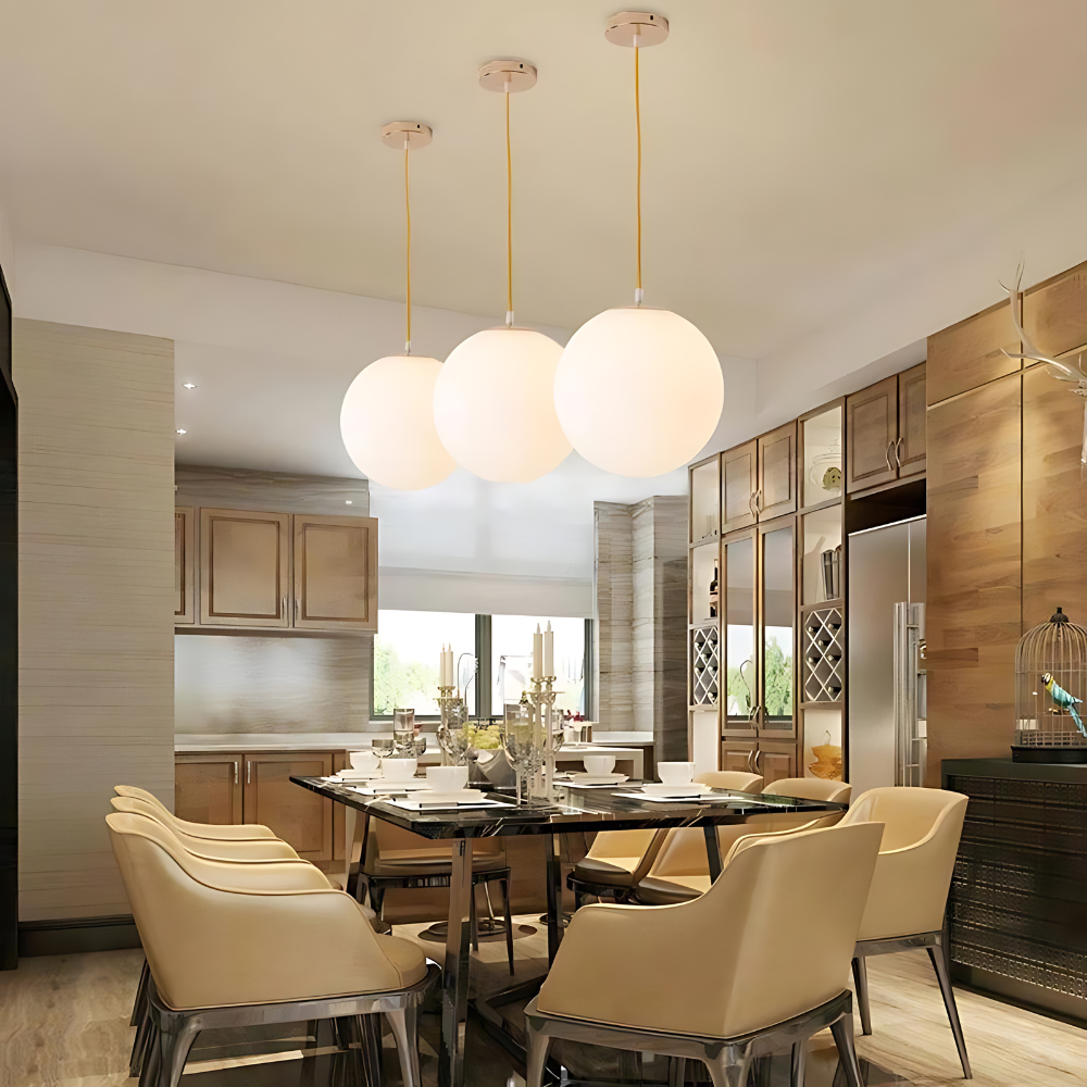 Simple Glass Pendant Ceiling Light Fixture