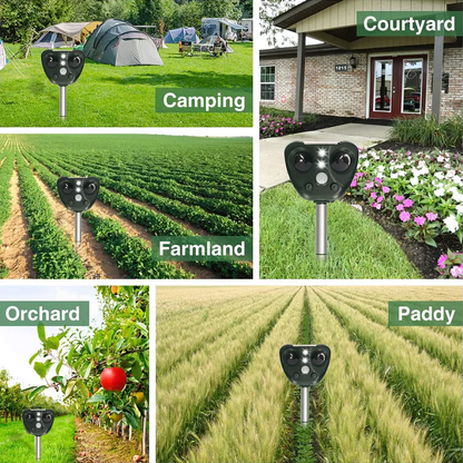 Outdoor Solar Bird Repeller, Ultrasonic Deterrent